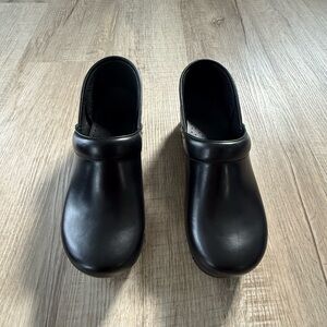 Dansko Black Sole Clogs